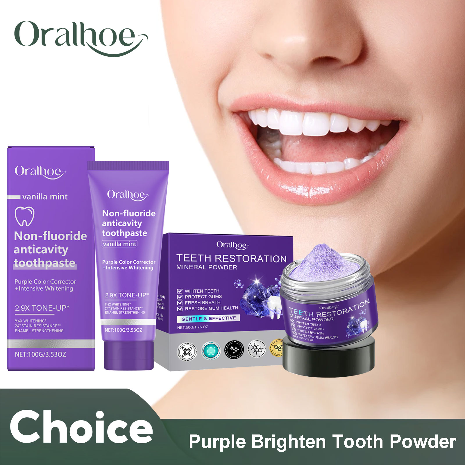 Teeth Whitening Cream - Teeth Restoration Mineral Powder Teeth Whitening