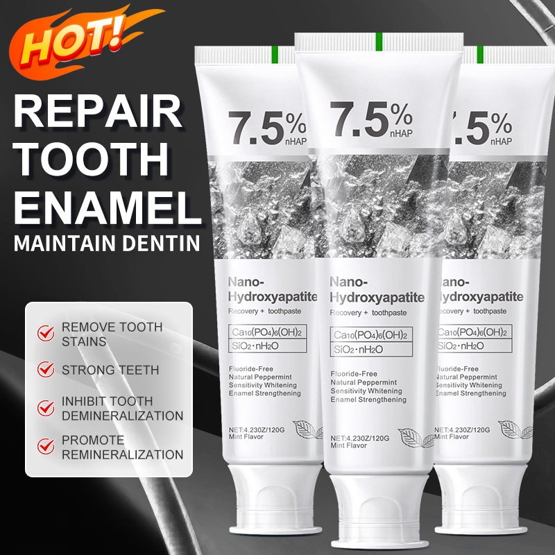 Teeth Whitening Treatment - 7,5% Hydroxyapatiet Probiotische Whitening Tandpasta Emaille