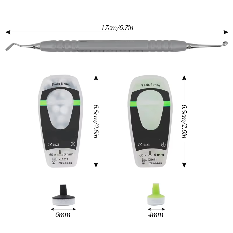 Teeth Whitening Foam Toothpaste - Tandheelkundige composietkit met schuimkussen Vormgereedschap Handvatspatel