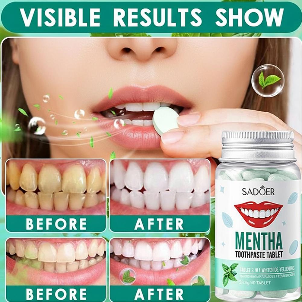 30 Stuks Solide Tandpasta Tabl - Teeth Whitening Treatment recensie en prijs