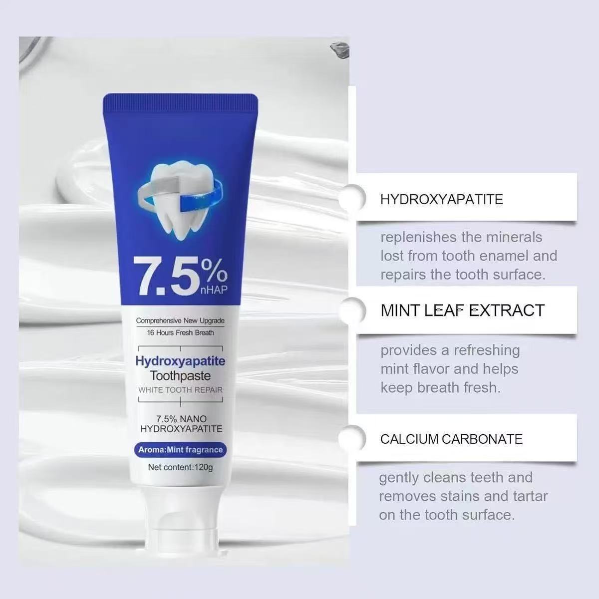 7,5% Nano Hydroxyapatiet Tandp - Teeth Whitening Treatment recensie en prijs