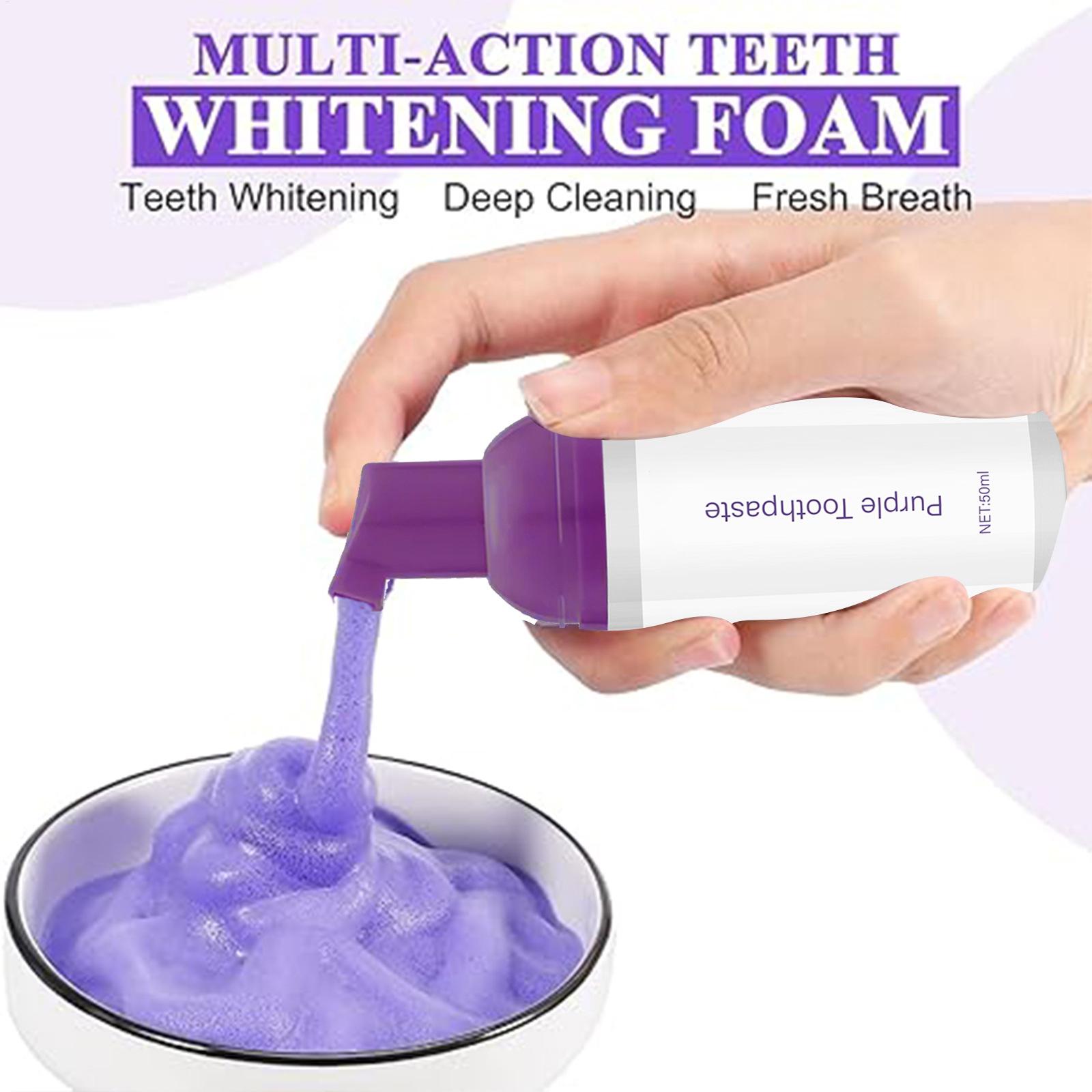 50ml Paarse Whitening Tandpast - Teeth Whitening Foam Toothpaste recensie en prijs