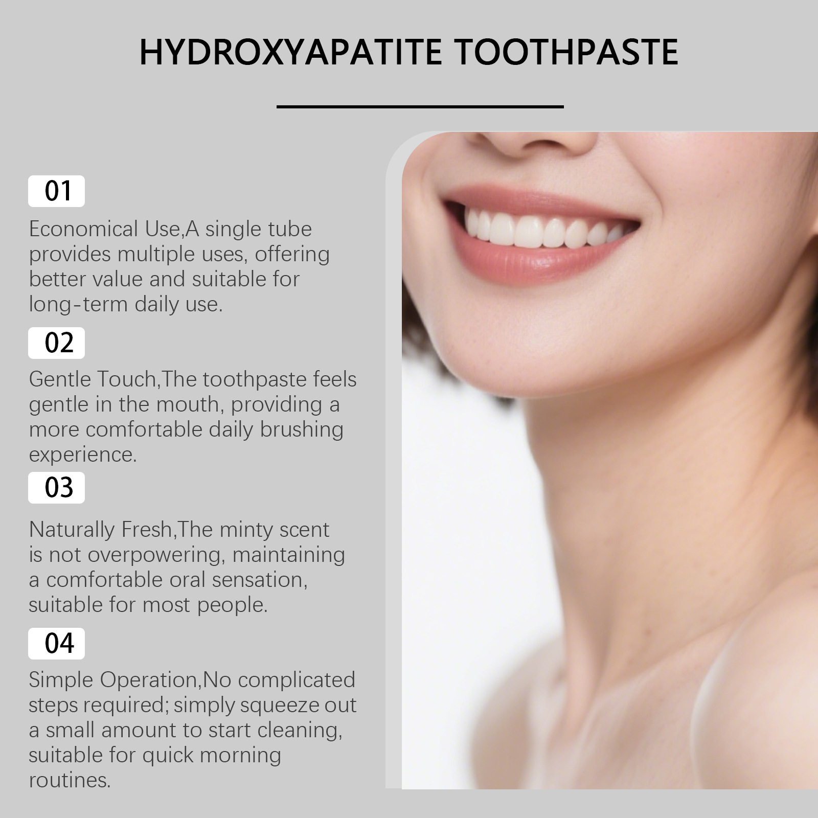 7,5% Hydroxyapatiet Pepermunt  - Teeth Whitening Foam Toothpaste recensie en prijs