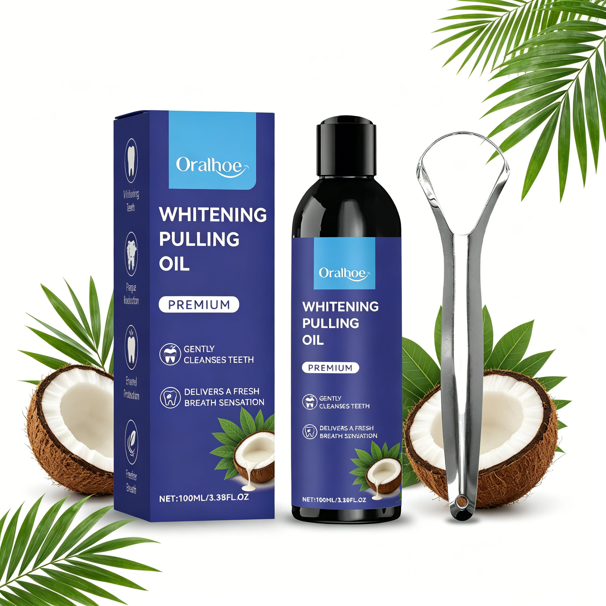 Kokosolie-munt mondwater alcoh - Coconut Oil Pull recensie en prijs