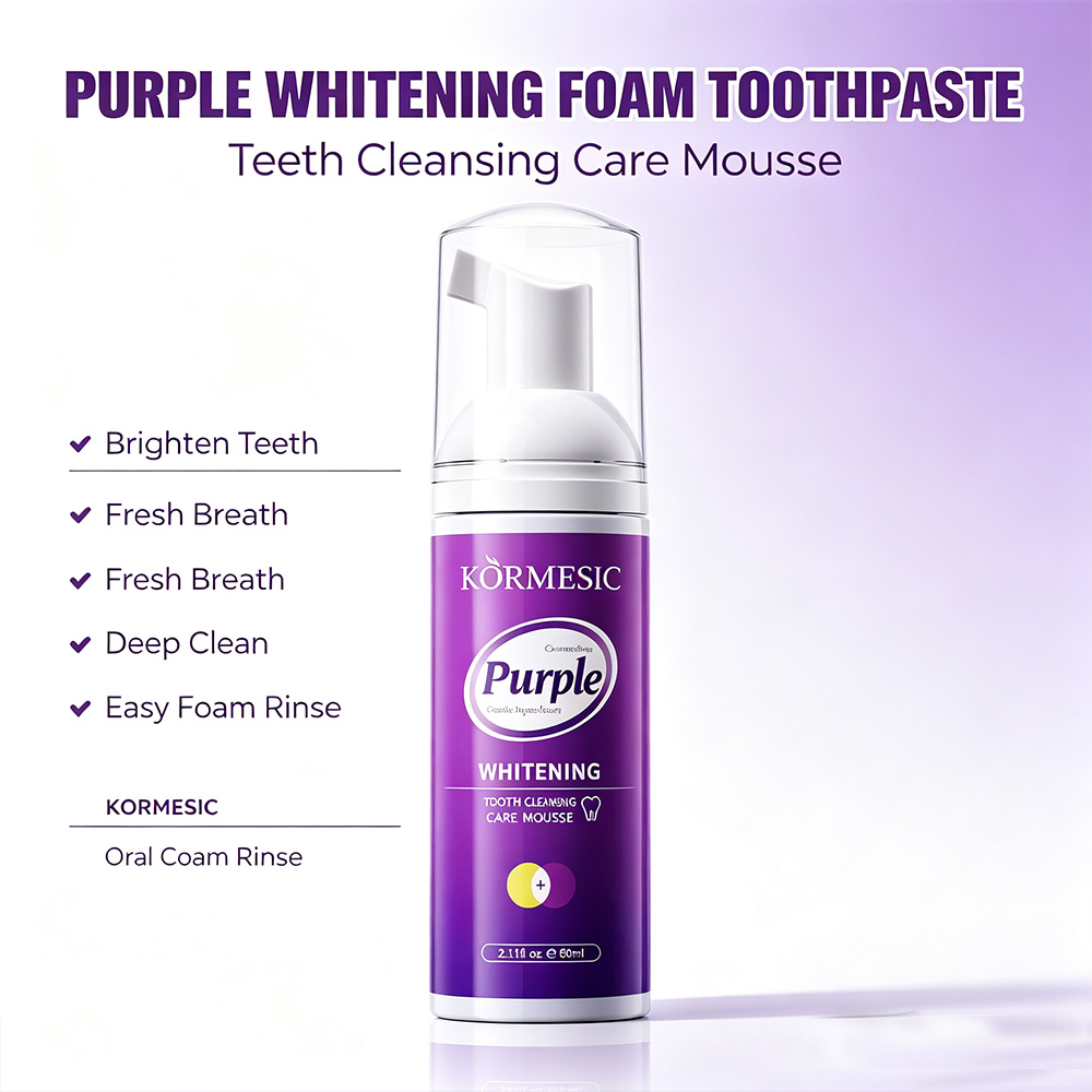 Paarse Whitening Tand Mousse S - Teeth Whitening Foam Toothpaste recensie en prijs